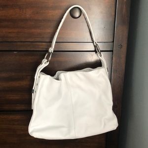 White Leather Perlina Purse